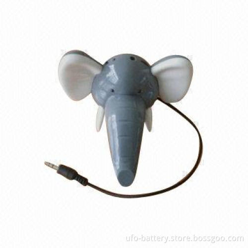 Elephant/Metal Mini Square Speaker with LED Light Show, Sized 50 x 50 x 35mm